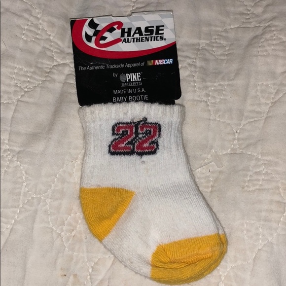 Baby booties socks NASCAR #22 - Picture 1 of 1